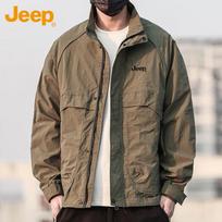 Jeep Men's Stand-up Collar Workwear Jacket XL black