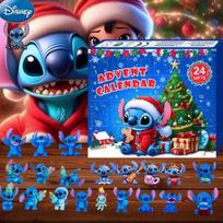 Stitch Advent Calendar Box Lilo Stitch Blind Box 24 Day Model Anime Figure Countdown Calendar Ornament Christmas Gifts Silicone version
