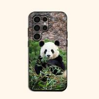 Cute Panda Silicone Case For Samsung Galaxy S 25,24,23,22,21,20 Plus Ultra 5G Lite Shockproof Cover Samsung S25Plus gray