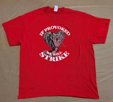 If Provoked We Will Strike Pro Union Snake T Shirt Red Gildan Heavy Cotton XL Unisex T-Shirt XL gray