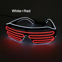 LED window-shades Glasses Concert Masquerade Disco Accessories EL Shutter Glasses  Shutter Glowing DJ SunGlasses For Men Women black