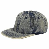 Vintage Wash Denim Large Snapback Cap Flat Brim Skateboard Hat Hiphop Sport Hats Big Head Men Women Oversize Baseball Caps M 58cm tamsiai mėlyna spalva