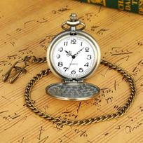 Steampunk Pocket Watch Vintage Retro Watch New Quartz Watches  Men brown