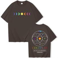 Coldplay London Tour 2026 Tshirt Harajuku Oneck Casual Shirt Gift Cotton Oversized Unisex Streetwear Trendy Y2k Short Sleeves S white
