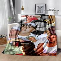 Eminem hip -hop singer printing blanket Warm Blanket Flannel Blanket Picnic blanket blankets for beds Birthday Gift Size: 75*100cm, Weight: 230 GSM gray