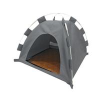 Washable Breathable Portable Pet Tent Detachable with Double-sided Mat Cooling Dog Cave Foldable Dog House Summer Cooling (Green,S) žalia