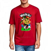 Men's Top Travel Men's T-shirt Waikiki Surfing Duck On Beach Comfortable Quick Dry T Shirt Trendy Essential Teeshirts Workout S brown