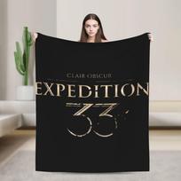Clair Obscur Expedition 33 Game Blanket  Soft Warm Funny Plush Throw Blanket Kids Adult Couch Chair Flannel Bedspread Bed Cover 30x40in gray