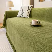 Silkės kaulo rašto sofos užvalkalo audinys Sofos pagalvėlė Keturių sezonų universalus šenilinis naujas sofos rankšluostis Universalus sofos užvalkalas 180*130cm beige