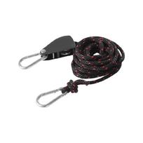 Reflective Tent Guy Rope with Pulley Tent Guide Rope Adjustable Tent Tie Downs Rope Hangers for Camping Hiking Awnings black