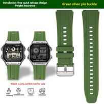 For Casio Watch AE1200 AE-1200 AE1300 SGW400 SGW-300 A158W A159W Silicone Rubber Watch Strap 18mm Sport Waterproof Watchband 18mm-width gray