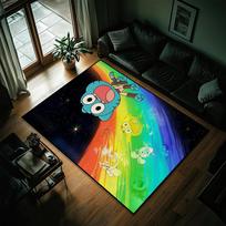 Cartoon The Amazing World Of Gumball Small Carpet Bedside Kitchen Bath Living Home House Bedroom Floor Mat Doormat  Decoration SJR40x60CM blue
