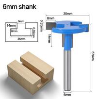 6mm/6.35mm Shank Milling Cutter Carbide Slotting Cutter Durable Drill Bit  Woodworking 6mm Shank