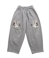 A NOTHING Crane Emb. H-T Sweat Pants (Gray) Gray/L gray