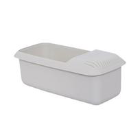 Mikrobangų krosnelės makaronų virimo indas su kiaurasamtuvės dangčiu Silikoninis karščiui atsparus Spagečių virimo garintuvas 1pc Pasta Cooker white