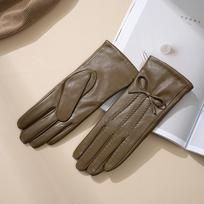 Avikailio Odinės Pirštinės Moteriškos Aksominės Storio Jutiklinio Ekrano Vairavimo Jodinėjimo Rankų Apsauga Nuo Vėjo Šalčio m [generally worn on palms] bordinė