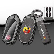 Automobilio nuotolinio valdymo rakto dėklas Dangtelis Korpuso apsauga Fiat Ducato 500 500L Panda Grande Punto Lancia Musa Automobilio rakto krepšio priedai brown