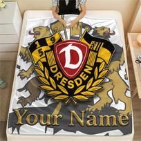 1 vnt. individualus vardas SG Dynamo Dresden raštuotas flanelinis pledas, tinkamas visiems sezonams, namų dekoravimui, šilumai ir komfortui, dovanoms, šventinei dovanai -HE198 80cm x 120cm yellow