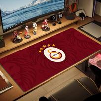 Galatasaray Spalvos Pelės Kilimėlis Didelis Žaidimų Stalo Pagalvėlė Neslystantis Nešiojamojo Kompiuterio Planšetinio Kompiuterio Didelis Pelės Kilimėlis XXL Kilimėlis Mini PC Žaidimų Kilimėlis Su Užrakinamu Kraštu 30cmx60cm(11.8x23.6inch) brown