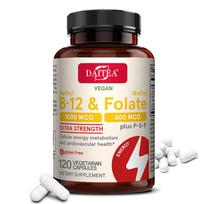 Methyl B‑12 & Folate Capsules, 1000mcg Methylcobalamin, 400mcg 5‑MTHF plus P‑5‑P, 120 Vegan Capsules 120 Capsules