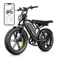 TST Elektrinis dviratis suaugusiems 750W -R002- 20  Stori ratai- Veikimo nuotolis 100km- Baterija 48V 15Ah - Pilnai amortizuojantis- Elektrinis purvo dviratis, Juodas