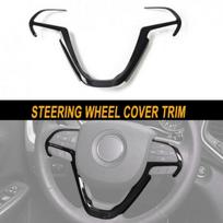 Black Steering Wheel Moulding Cover Trim for Jeep Cherokee 14-20 Accessories gray
