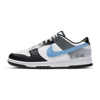 Nike Dunk Summer Panda Synthetic Leather Low top Skateboard Shoes Unisex Black White Blue DD1391-100(Team796-) 36.5 gray