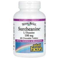 Natural Factors Stress-Relax Suntheanine L-Theanine 200mg Chewable Tablets 60 pcs - 1 ea