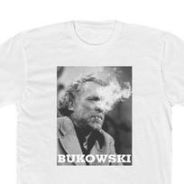 Charles Bukowski Tshirt  smoking poet bukowski Tee Unisex T-Shirt XXL gray