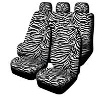 Leopardo rašto automobilio sėdynės užvalkalas Universaliai tinkantis Visasezoninis audinys Automobilio interjero apsaugai Black Zebra gray