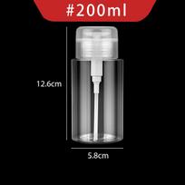120/150/180 ml nagų papildomos buteliai tušti spaudžiamo pompos dozatoriai nagų dailės lako valiklis valiklis makiažo buteliukas manikiūro įrankis 200ml gray
