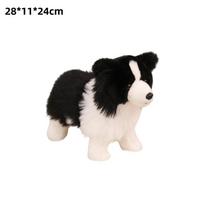 Šunų-aviganių pliušiniai žaislai Border Collie kimštas lėlė Imituoti šunų žaislai Pomėgiai Kolekcija Namų dekoras Žaislai Kūrybiškos gimtadienio dovanos black
