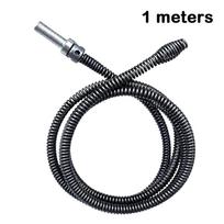 Drill Powered Drain Snake Flexible Spring Pipe Cleaning Cable  Toilet Drain Cleaning 1 meter black