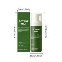Botane Man Švelnus plaukų šalinimo putplastis su alaviju, neskausminga depiliacinė putų priemonė, drėkinanti ir lyginanti odą, skirta kūnui, pažastims, intymioms vietoms 1pcs black
