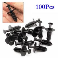 100x Bamperio Dangtelio Sparno Varžtų Kniedės Fiksuojantis tvirtinimo elementas Klipsas Opel Messer black