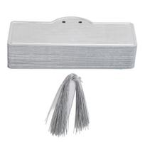 100pcs Aluminum Plant Signs Tags with Twist Ties Waterproof Gardening Horticultural Plant Tag For Flower Landscape Designer white