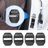 GLC GLB 4 VNT. Automobilio durų spynos dangtelis Nerūdijančio plieno apsaugos aksesuarai Mercedes Benz AMG GLC W203 W206 W220 W205 W211 W212 juoda