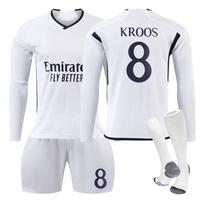 2324 Saint Germain namų ilgomis rankovėmis futbolo megztiniai šortai ir kojinės trijų dalių rinkinys L white