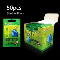 50 vnt Light Fishing Fluorescent Float Night Dark Glow Stick naktinės žvejybos įrankis S