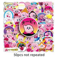 50 Kirby Star Game Stickers: Removable Kawaii for Notebooks, Journals, Luggage pink