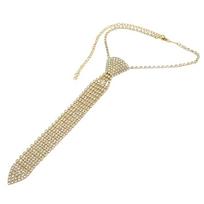 Sparkling Rhinestones Tie Necklace Jewelry For Proms Cocktail Parties And Evening Galas Celebration Photography Neckpiece auksas