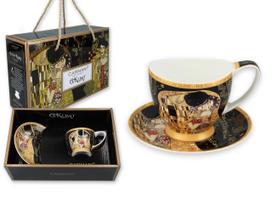 Filiżanka Espresso Ze Spodkiem Gustav Klimt Pocałunek Porcelana Do Kawy