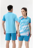Unisex College Volleyball Team Uniform Set - Short-Sleeved, Printed, Competition-Ready Men's 5XL šviesiai mėlyna spalva