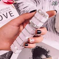 Rhinestones-Encrusted Fragrance Bottle Refillable Fragrance Atomizer For Travel Spray Bottle Cosmetic Container Empty Bottle gray