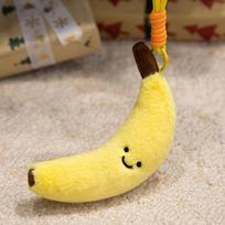 Naujas Vaisinis Citrininis Bananinis Pliušinis Pakabukas Mielas Obuolio Kriaušės Pliušinis Žaislas Kawaii Daržovinis Pomidoro Kaki Pliušinė Lėlė Kuprinės Dekoracijos 10cm Pendant yellow