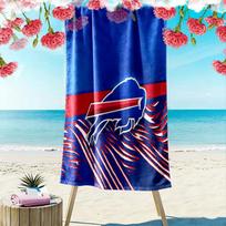 Buffalo Bills Print Beach Towel, Large Soft Quick Dry Towel for Beach Camping Swimming 70cmx140cm(27x55inch) blue