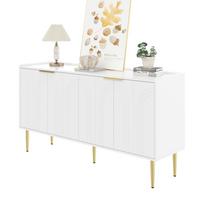 Modernus ir paprastas komoda, Moderni komodos spintelė, Sandėliavimo bufetas svetainės komplektas, 140I x 38P x 75A(cm) 140 x 38 x 75 cm balta