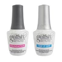 2pcs Top Sealer Long Lasting Nail Polish Set Beginner Soak Off Foundation Base less