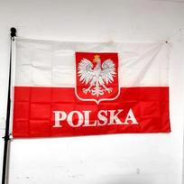 Lenkijos nacionalinė vėliava su ereliu Lenkijos vėliava 2x3FT 3x5FT Poliesteris Lauko sodui, patalpoms Istorinis pasididžiavimas Sienų dekoras 60 x 90cm white
