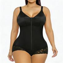 Women' Compression Garments Abdomen Shaping Short Vest Girdles Post Liposuction Bodysuit Fajas Colombianas XS juoda